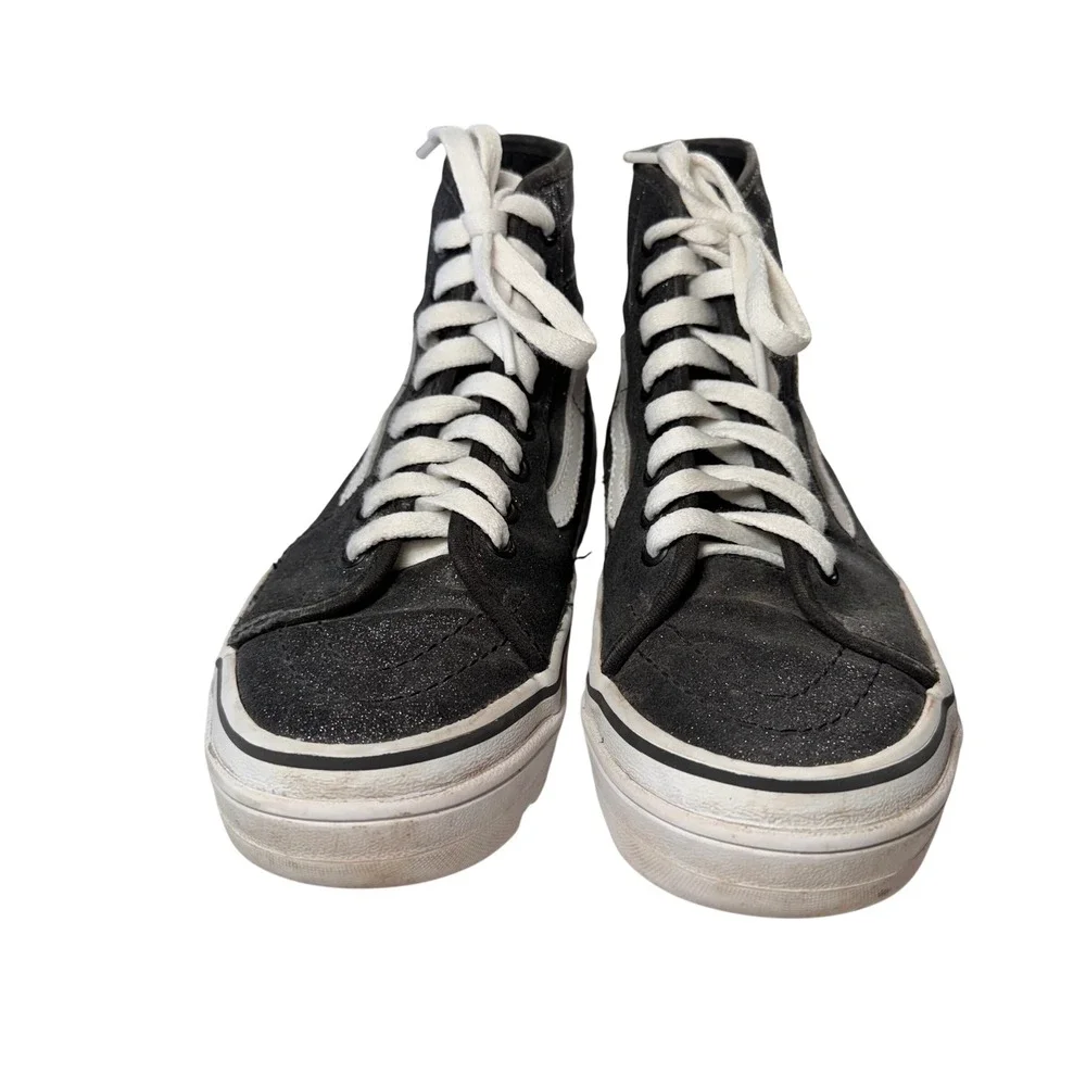 Vans Sk8 Hi Glitter Sparkle Platform Sneakers Women's Size 7 Ultracush Wafflecup